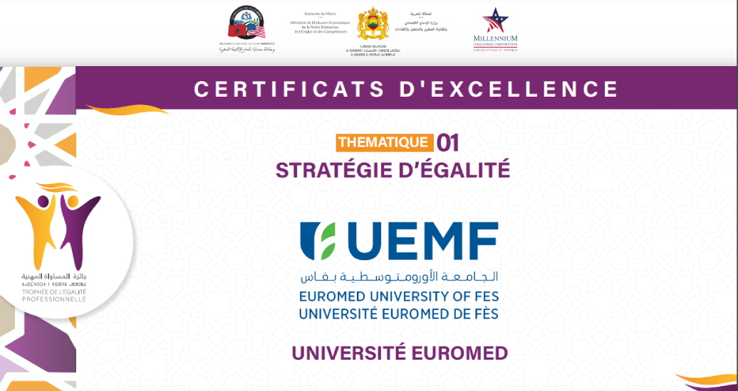 L’Université Euromed de Fès récompensée pour sa stratégie d’égalité Femme-Homme